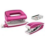 Leitz Locher und Heftgeräte Set pink