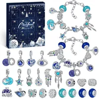 Hymarvo Adventskalender 2025 Mädchen Schmuck, Weihnachtskalender Armband Geschenk für Kinder Teenager Frauen, 24 Füllung Adventskalender Schmuck Basteln Mädchen Charm Armband Kit Weihnachten Geschenke
