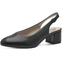 TAMARIS Comfort Damen Slingpumps aus Leder mit Schließe, Schwarz (Black), 38 EU