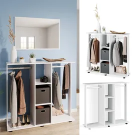 Vicco Robbie Garderobenschrank 130 x 40 x 120 cm weiß