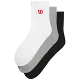 Wilson Tennissocken 3 Paar Weiß/Schwarz/Grau 35-37