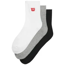 Wilson Tennissocken 3 Paar Weiß/Schwarz/Grau 35-37