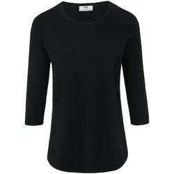 Rundhals-Pullover aus Seide und Kaschmir Peter Hahn Seide/Kaschmir schwarz, 38