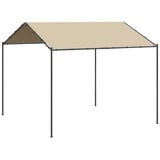 DOTMALL Pavillon Gartenpavillon Beige 3x3 m Stahl und Stoff