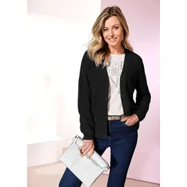 GOLDNER Elegante Strickjacke mit V-Ausschnitt Schwarz 23