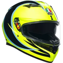 AGV K3 Rossi WT Phillip Island 2005 Integralhelm - Neon-Gelb/Schwarz - M