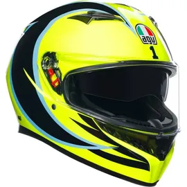 AGV K3 Rossi WT Phillip Island 2005 Integralhelm - Neon-Gelb/Schwarz - M