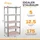Tronitechnik Schwerlastregal Holz 40 x 90 x 180 cm silber