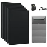 Anker Balkonkraftwerk 2730W Komplettset Solaranlage Anker SOLIX 3 E2700 Pro Speicher, (Smart Meter und 6x Astronergy 455Wp im Lieferumfang enthalten), Speicher mit integriertem Wechselrichter, All-in-One 2,668kWh Akku