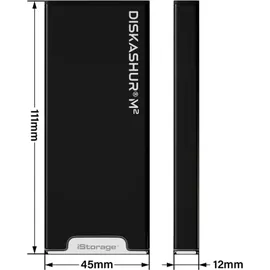 Istorage diskAshur M2 500 GB USB 3.2 Schwarz IS-DAM2-256-500