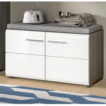 inn.furn Rumba 80 x 44 x 0 cm 4 Fächer hochglanz weiß / weiß