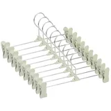 Hosenbügel mit 2 verstellbaren Clips, Wäscheständer, starke Tragkraft, 10 Stück