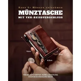 luxuskollektion DODENSHA MagSnap Geldbörse Herren Slim Wallet schwarz