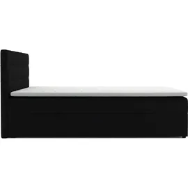 venasi Jessa Boxspringbett mit Bettkästen H2/H3 Matratze SCHWARZ - Schwarz