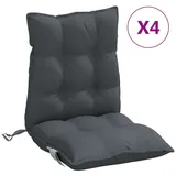 vidaXL Niedriglehner Auflage 4 St. 40 x 40 x 5 cm anthrazit