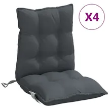 vidaXL Niedriglehner Auflage 4 St. 40 x 40 x 5 cm anthrazit