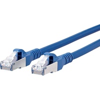 Metz Connect Patchkabel S/FTP 1308455044-E RJ45 Netzwerkkabel, CAT 6a 5.00m Blau mit Rastnasenschutz