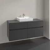 Villeroy & Boch Waschtischunterschrank 4 Auszüge 120 x 54,8 x 50 cm Schwarz