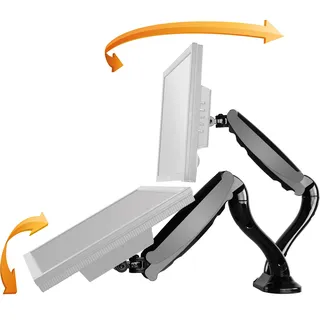 Ricoo Monitor Halterung 2 Monitore TS6611 Tischhalterung mit Gasdruckfeder Monitorhalterung 13–27 Zoll VESA 75x75 100x100 Monitorarm zur Tischmontage Bildschirmhalterung schwenkbar Monitorhalter