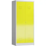 Classix Spind lichtgrau, zinkgelb X-515426, 1 Schließfach 80,0 x 50,0 x 180,0 cm