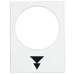 Schneider Electric Bezeichnungsschild 30x40mm weiß Heben langsam-schnell