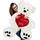 DEUBA Teddybär XXL 100 cm groß weiß Plüsch Teddy mit Herzkissen I Love You 26 cm