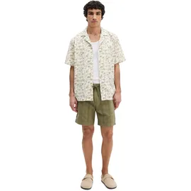 Marc O'Polo Kurzarmhemd mit sommerlichem Blattmotiv Beige XL
