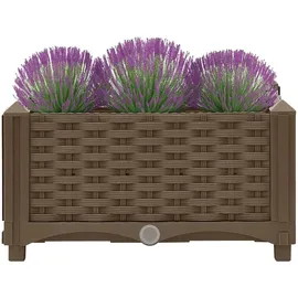 furnicato Hochbeet 40 x 40 x 23 cm Braun