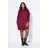 Studio Untold Jerseykleid Sweatkleid Weinrot 50/52