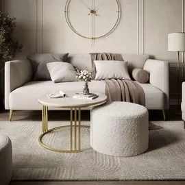 lookway LORI Beige Metall 70 x 49 x 70 cm