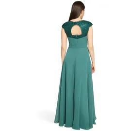 Vera Mont Abendkleid mit Pailletten Dunkelgrün 36