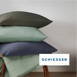 SCHIESSER Molly Uni Hellgrün 135 x 200 cm + 80 x 80 cm