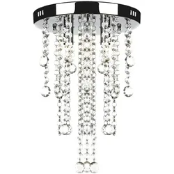 vidaXL Hängelampe edle Deckenlampe mit transparenten Kristallperlen