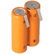 AccuCell Rasiererakku NiMH 2,4V 1200mAh mit Lötfahnen ersetzt Philips 138 10609