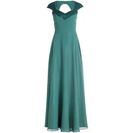 Vera Mont Abendkleid mit Pailletten Dunkelgrün 36