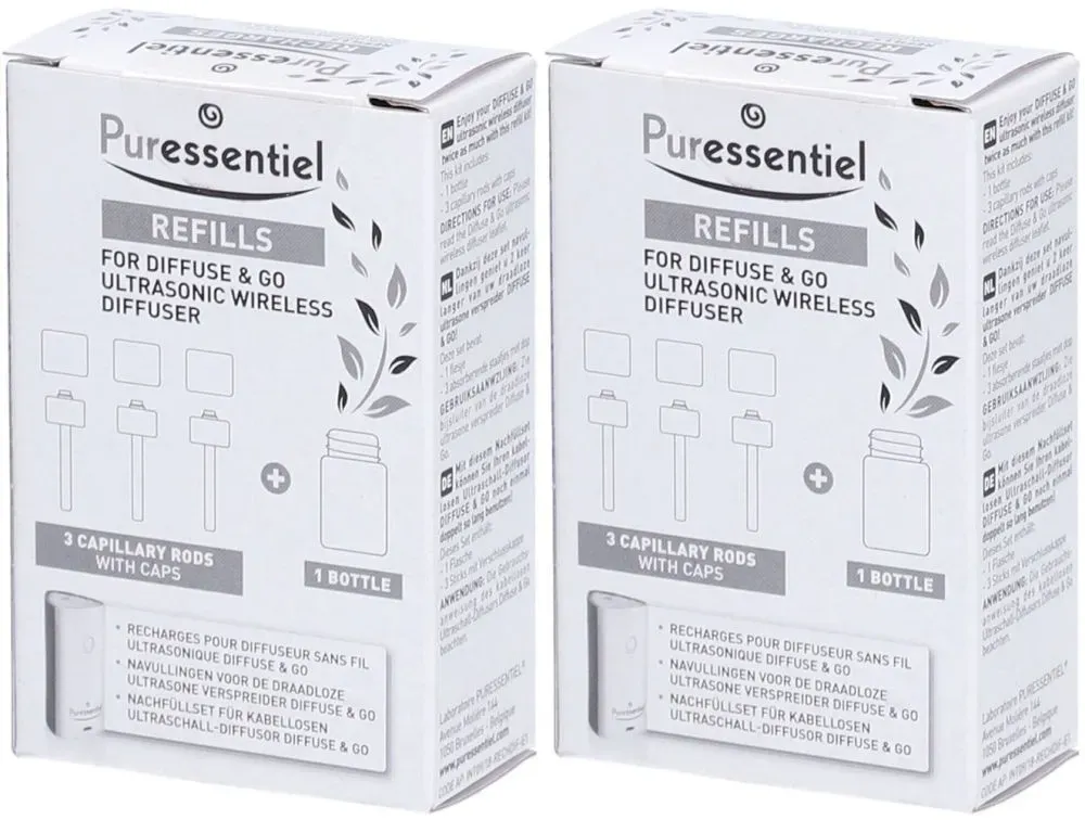 Puressentiel Diffuse & Go Recharges 3 Stäbe + 1 Flakon