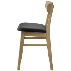 Hammel Furniture Esszimmerstuhl Mosbøl Leder schwarz