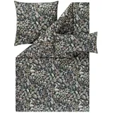 Estella Bettwäsche Nadia 7956 920 Anthrazit, Mako-Satin, 2 teilig, Herbst, Natur, Bäume grau
