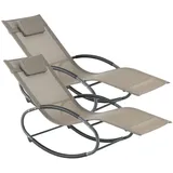 [en.casa] Schaukelliege-Set, Beige