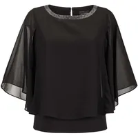 GOLDNER Edle Chiffonbluse schwarz 38