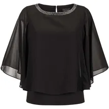 GOLDNER Edle Chiffonbluse schwarz 38