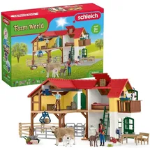 Schleich Farm World Bauernhaus mit Stall und Tieren 42407