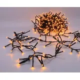 Buri LED Cluster-Lichterkette 360 LEDs Büschellichterkette Weihnachtsbeleuchtung Außenbeleuchtung Balkon Garten Dekoration Beleuchtung - Schwarz