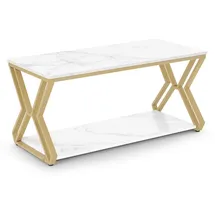 Barberpub Beistelltisch Gold Holz 100 x 48 cm