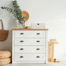 Relaxdays Brillenbox weiß 33,5 x 19,5 x 15,5 cm