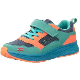 TROLLKIDS Haugesund Kinder Atlantic Blue/Dark Navy/Glow Orange 40