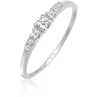 Elli DIAMONDS Ring 585 Weißgold Verlobungsring in Silber | Gr.: 56