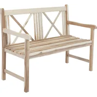 MSZ Design Gartenbank Malmö 2-sitzig aus Teak mit Armlehnen