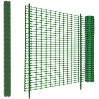 Weidezaun Grün 30m Lange x 100cm Hoch mit 30 Pfähle 115cm Hoch,Kunststoff Mobiler Zaun für Begrenzungszaun Geflügelnetz Hühnerzaun Geflügelzaun Hundezaun Steckzaun Teichzaun Kaninchenzaun Schafzaun