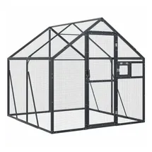 vidaXL Voliere Anthrazit 179 x 200 x 185 cm